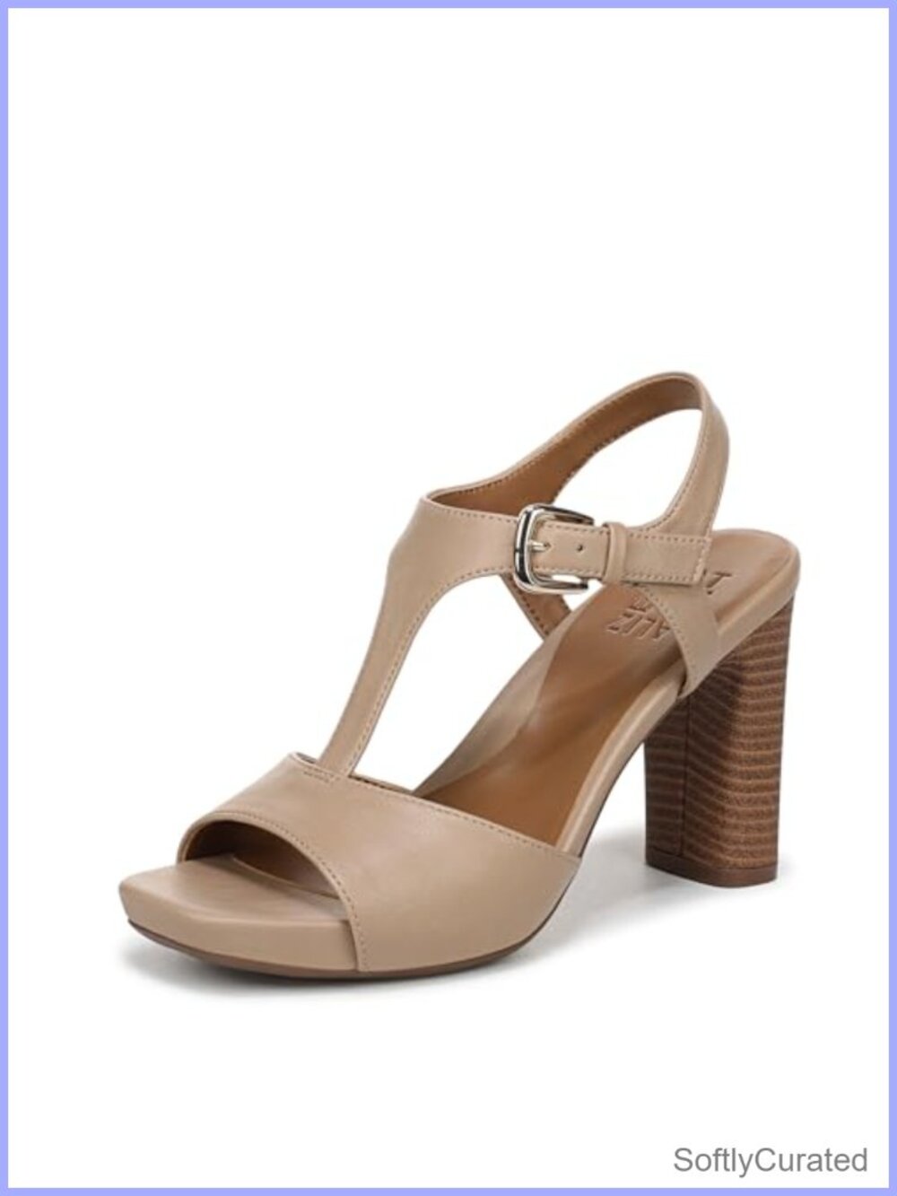Platform T-Strap Heeled Sandals Block Heel Slingback Dress